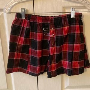 Plaid punk rock school-girl mini skirt